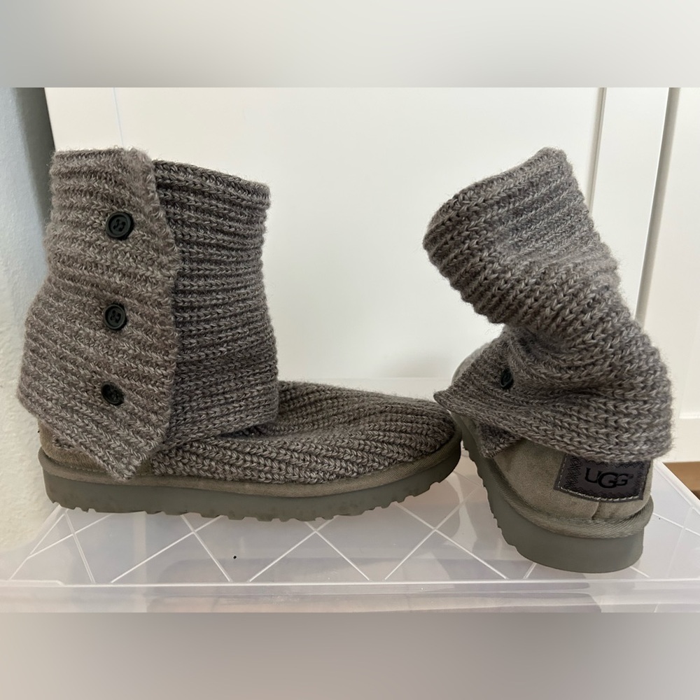 UGG “Cardy” Knit Button Boots